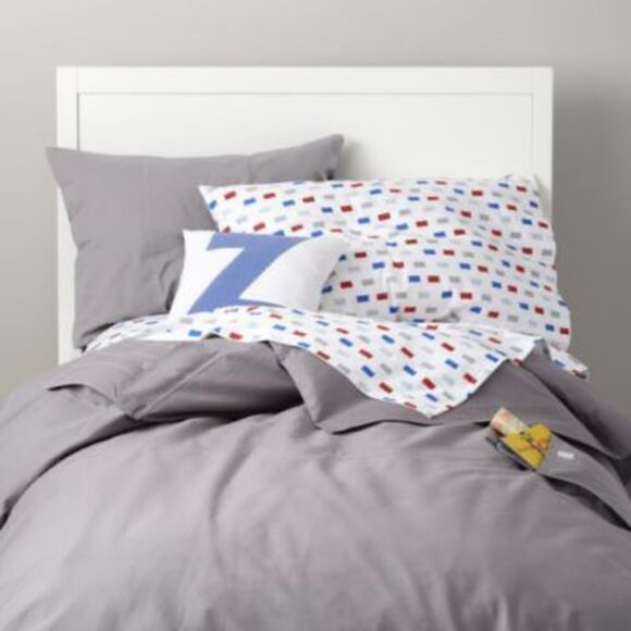 Land of Nod Grey Cargo Duvet - Picture 1 of 4